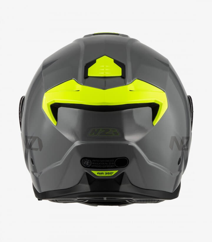 NZI Combi 3 Duo Solid Grey and Yellow Modular Helmet