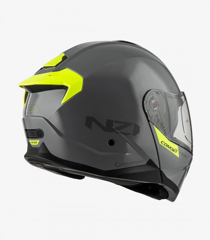 Klapphelm NZI Combi 3 Duo Solid Grau und Gelb