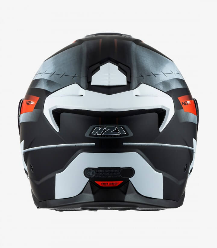 Klapphelm NZI Combi 3 Duo Metric Schwarz, Rot und Mattweiß