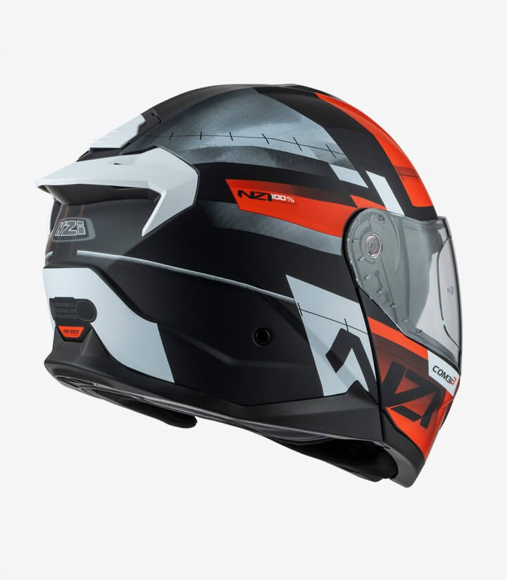 NZI Combi 3 Duo Metric Black, Red and White Matt Modular Helmet