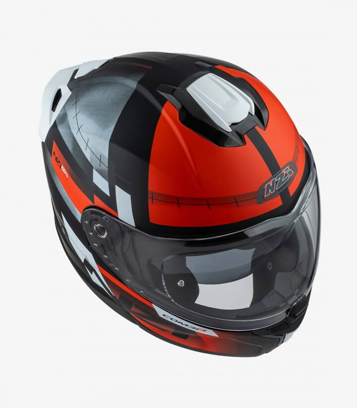 Klapphelm NZI Combi 3 Duo Metric Schwarz, Rot und Mattweiß