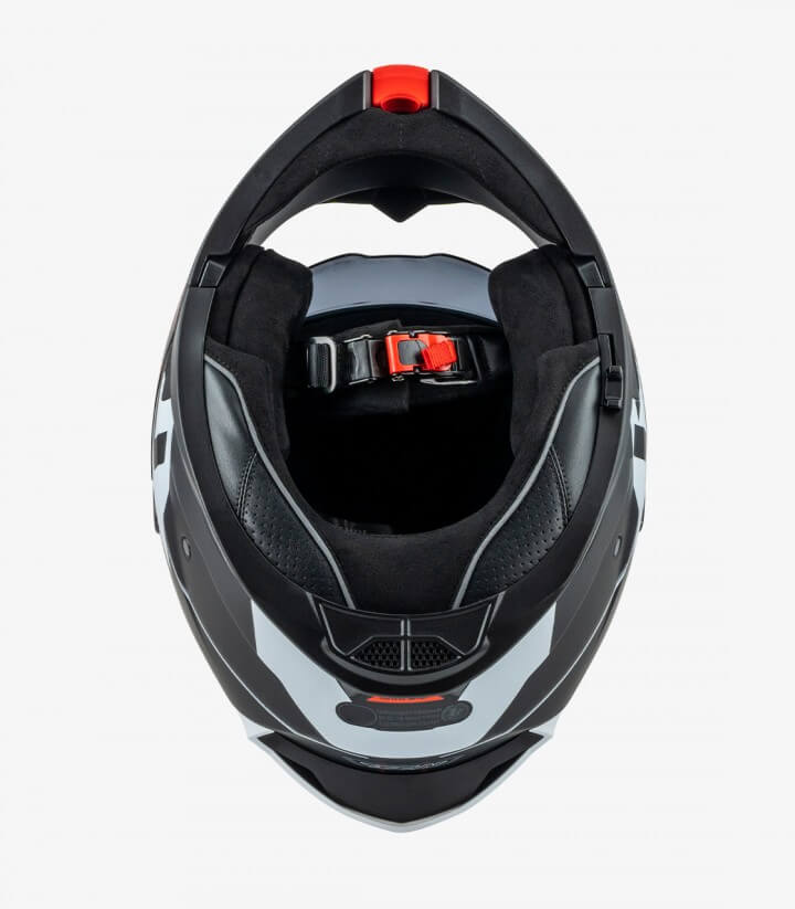 Klapphelm NZI Combi 3 Duo Metric Schwarz, Rot und Mattweiß