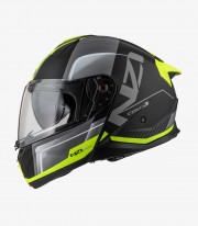 Casco Modular NZI Combi 3 Duo Orbe Negro, Antracita y Amarillo Mate