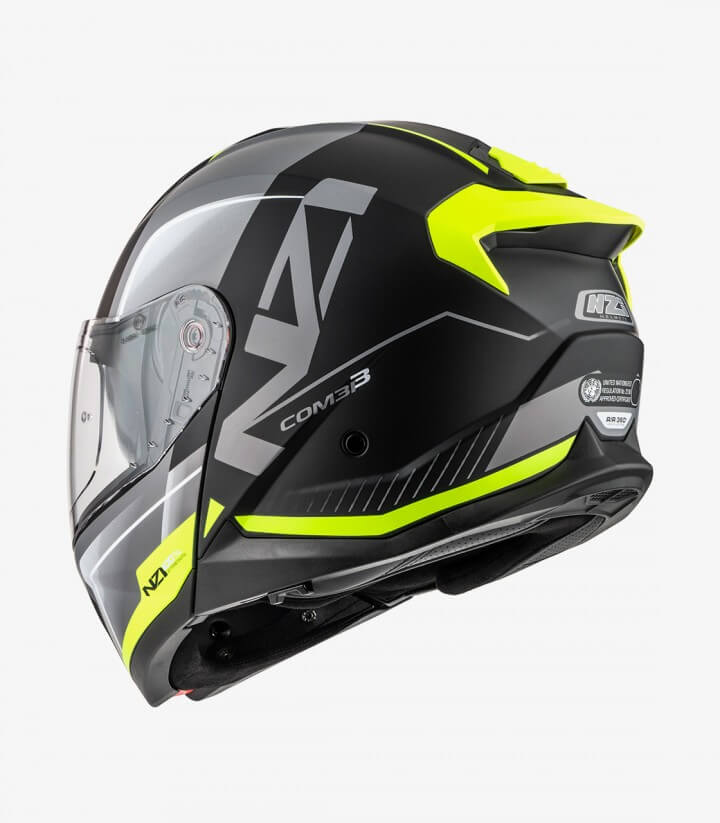 Klapphelm NZI Combi 3 Duo Orbe Schwarz, Anthrazit und Mattgelb