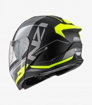 Casco Modular NZI Combi 3 Duo Orbe Negro, Antracita y Amarillo Mate