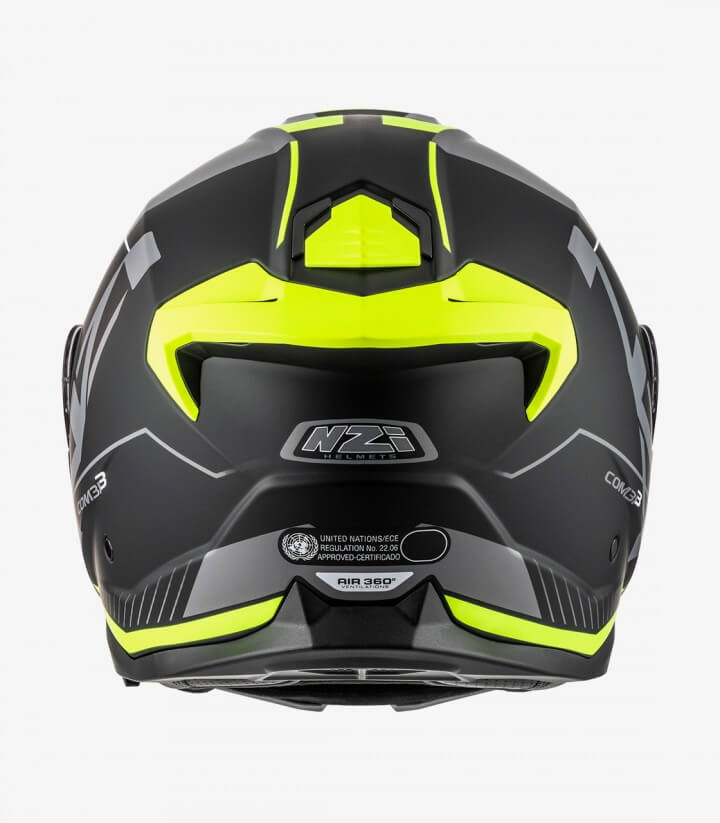 NZI Combi 3 Duo Orbe Black, Anthracite and Yellow Matt Modular Helmet