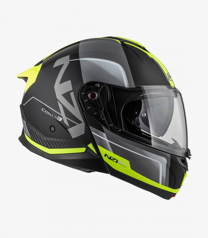 Klapphelm NZI Combi 3 Duo Orbe Schwarz, Anthrazit und Mattgelb