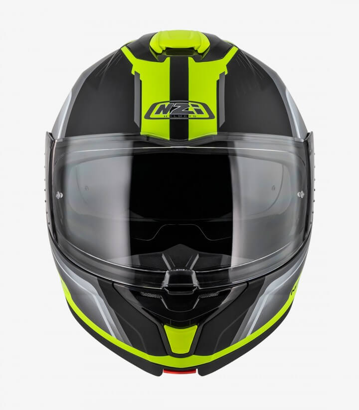 Casco Modular NZI Combi 3 Duo Orbe Negro, Antracita y Amarillo Mate