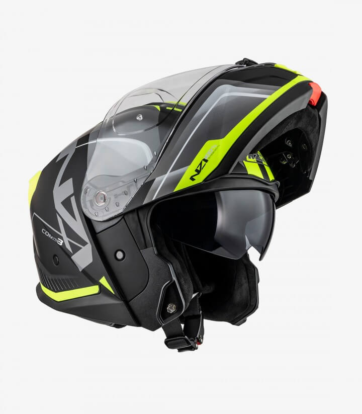 Klapphelm NZI Combi 3 Duo Orbe Schwarz, Anthrazit und Mattgelb