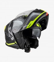Casco Modular NZI Combi 3 Duo Orbe Negro, Antracita y Amarillo Mate
