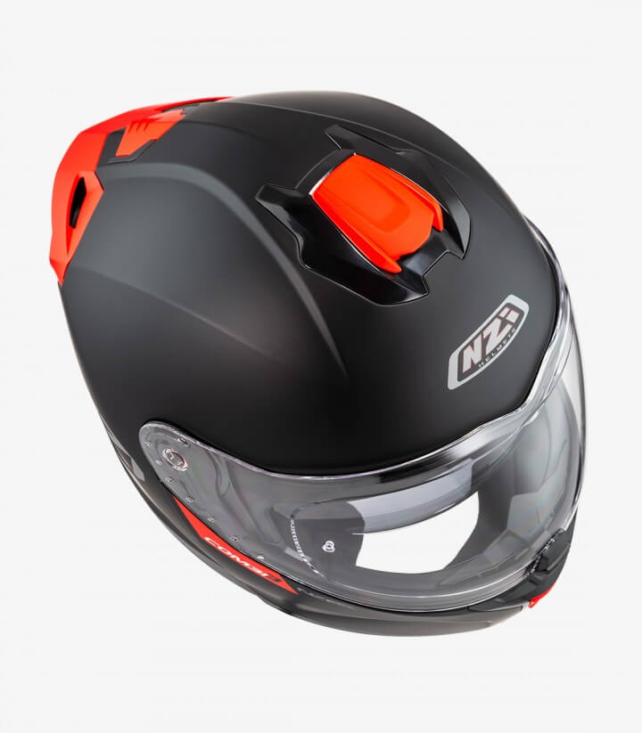 Klapphelm NZI Combi 3 Duo Solid Schwarz und Mattrot