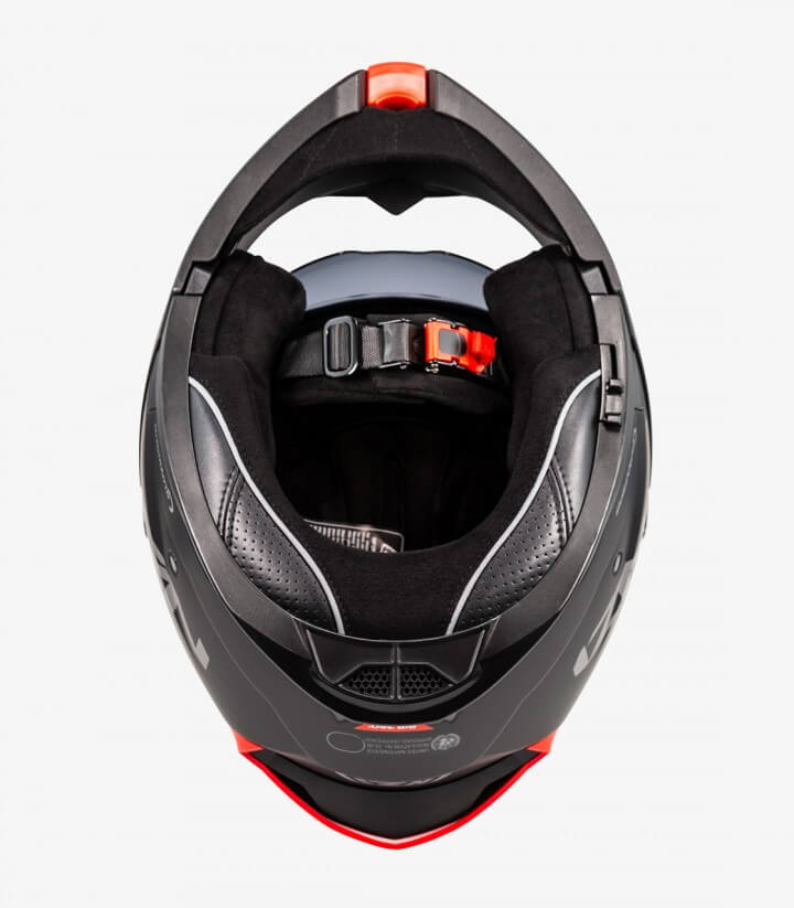 Casco Modular NZI Combi 3 Duo Solid Negro y Rojo Mate