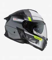 Casco Modular NZI Combi 3 Duo Metric Gris Nardo, Blanco y Negro Mate