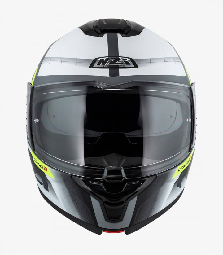Casco Modular NZI Combi 3 Duo Metric Gris Nardo, Blanco y Negro Mate