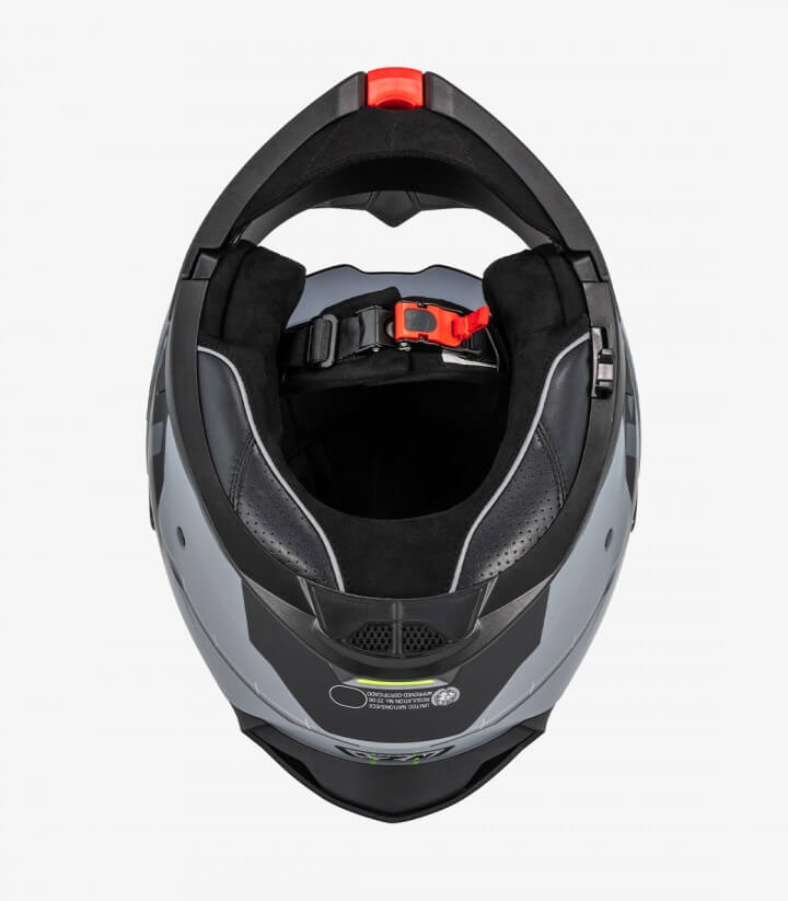 Casco Modular NZI Combi 3 Duo Metric Gris Nardo, Blanco y Negro Mate