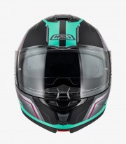 Casco Modular NZI Combi 3 Duo Orbe Negro, Antracita y Turquesa Mate
