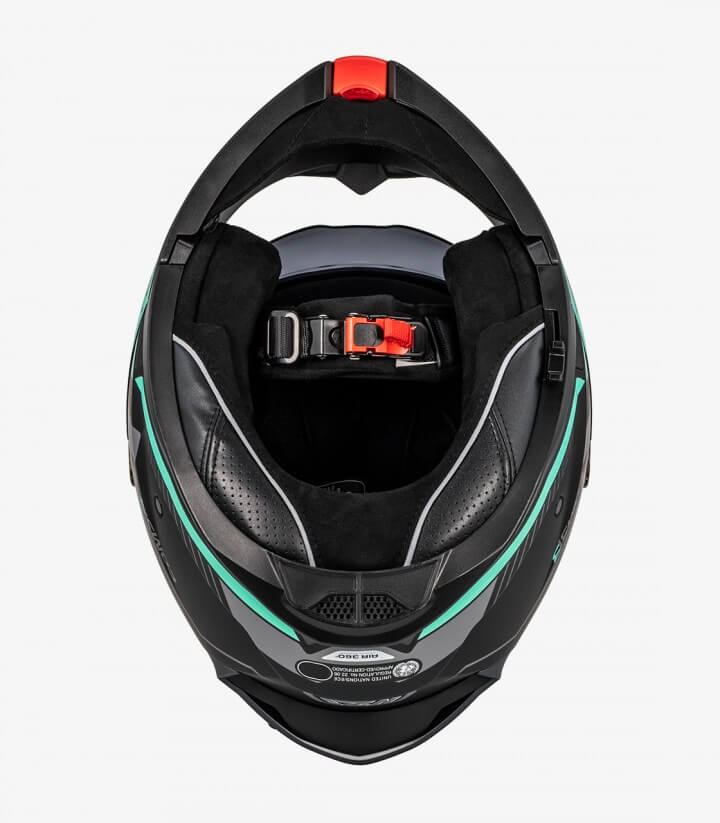Klapphelm NZI Combi 3 Duo Orbe Schwarz, Anthrazit und Matttürkis