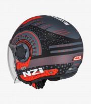 Casco Jet NZI Ringway 2 Duo Antera Antracita y rojo mate