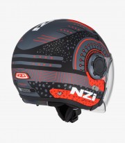 Casco Jet NZI Ringway 2 Duo Antera Antracita y rojo mate