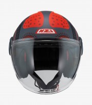 Casco Jet NZI Ringway 2 Duo Antera Antracita y rojo mate