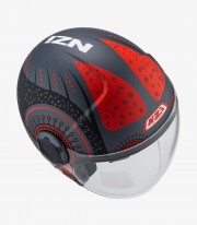 Casco Jet NZI Ringway 2 Duo Antera Antracita y rojo mate