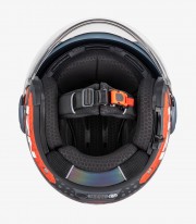Casco Jet NZI Ringway 2 Duo Antera Antracita y rojo mate