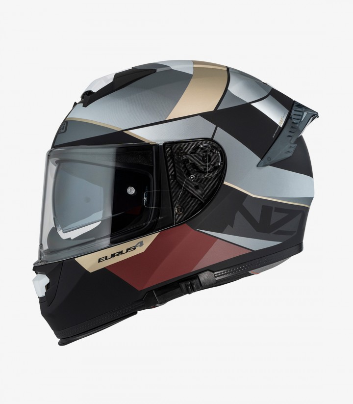 Casco Integral NZI Eurus 4 Stream Duo Vanguard Negro, arena y rojo