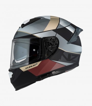 Casco Integral NZI Eurus 4 Stream Duo Vanguard Negro, arena y rojo