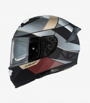 Casco Integral NZI Eurus 4 Stream Duo Vanguard Negro, arena y rojo