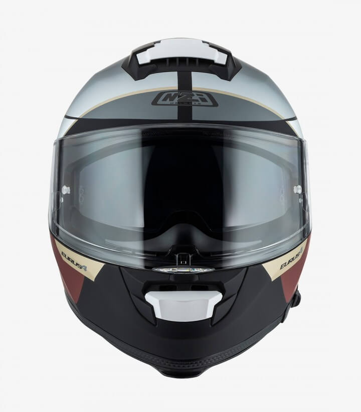 Casco Integral NZI Eurus 4 Stream Duo Vanguard Negro, arena y rojo