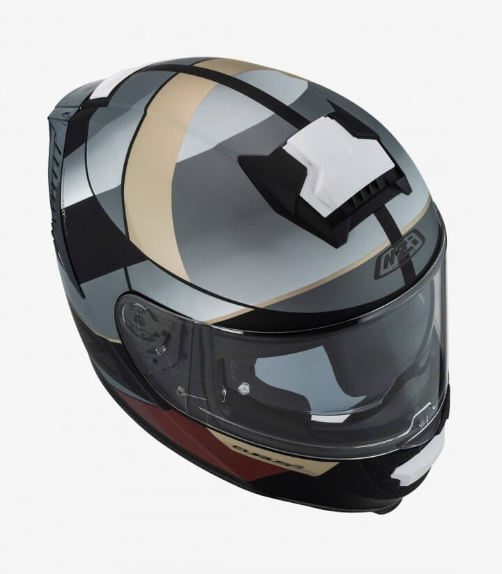 Casco Integral NZI Eurus 4 Stream Duo Vanguard Negro, arena y rojo