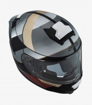 Casco Integral NZI Eurus 4 Stream Duo Vanguard Negro, arena y rojo