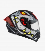 Casco Integral NZI Trendy 3 Stream Raptor Negro, gris y rojo + visor tintado