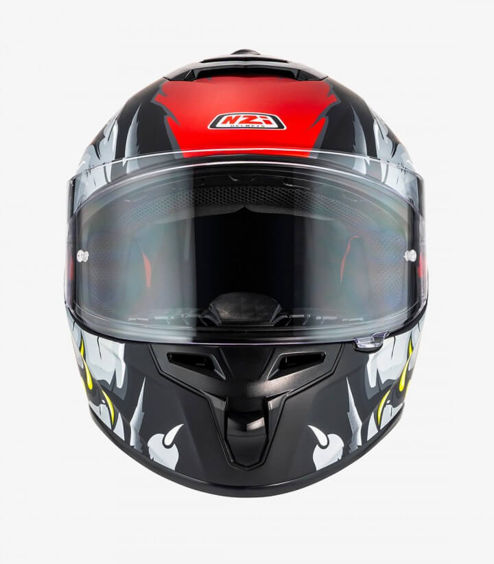 Casco Integral NZI Trendy 3 Stream Raptor Negro, gris y rojo + visor tintado