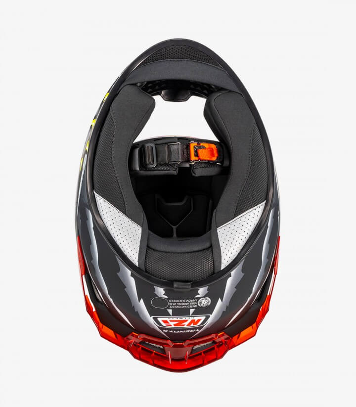 Casco Integral NZI Trendy 3 Stream Raptor Negro, gris y rojo + visor tintado