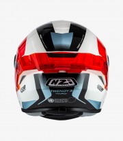 Casco Integral NZI Trendy 3 Stream Rapid Blanco, rojo y azul + visor tintado