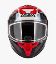 Casco Integral NZI Trendy 3 Stream Rapid Blanco, rojo y azul + visor tintado