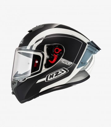 Integralhelm NZI Trendy 3 Stream Elegance Weiß und Schwarz + getöntes Visier