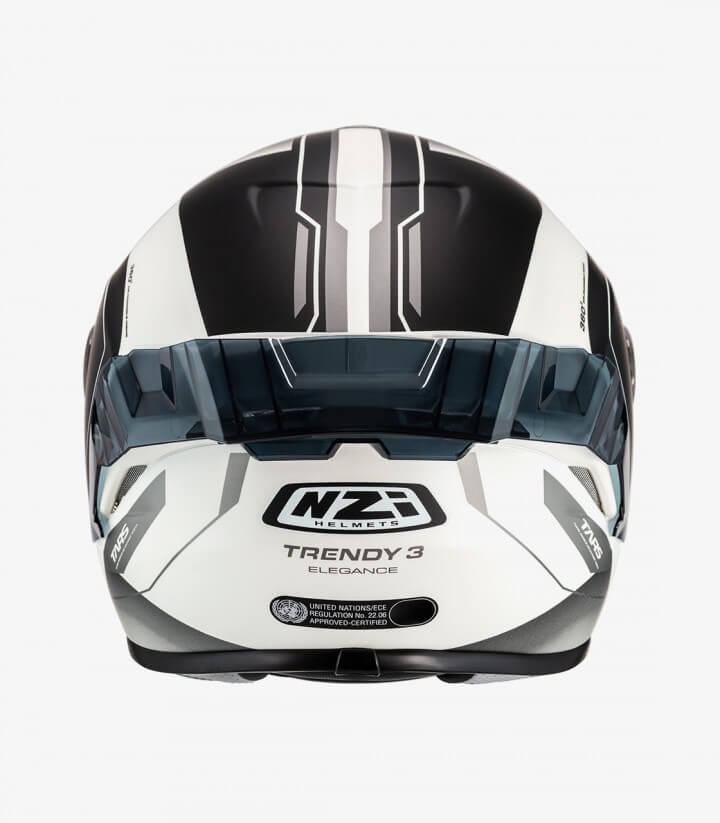 Casco Integral NZI Trendy 3 Stream Elegance Blanco y negro + visor tintado