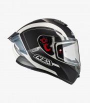 NZI Trendy 3 Stream Elegance Black and white + tinted visor Full Face Helmet