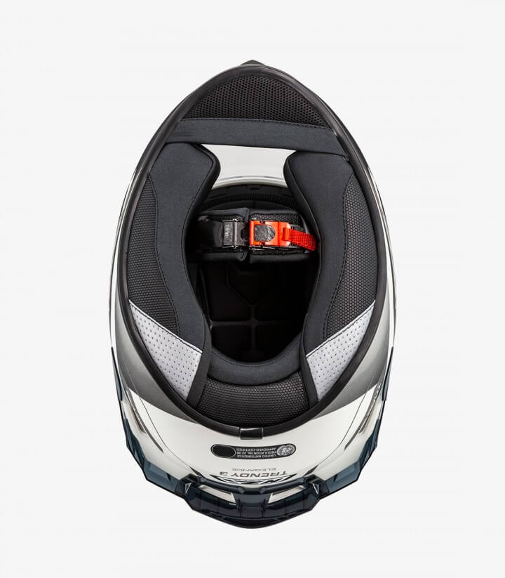 Casco Integral NZI Trendy 3 Stream Elegance Blanco y negro + visor tintado
