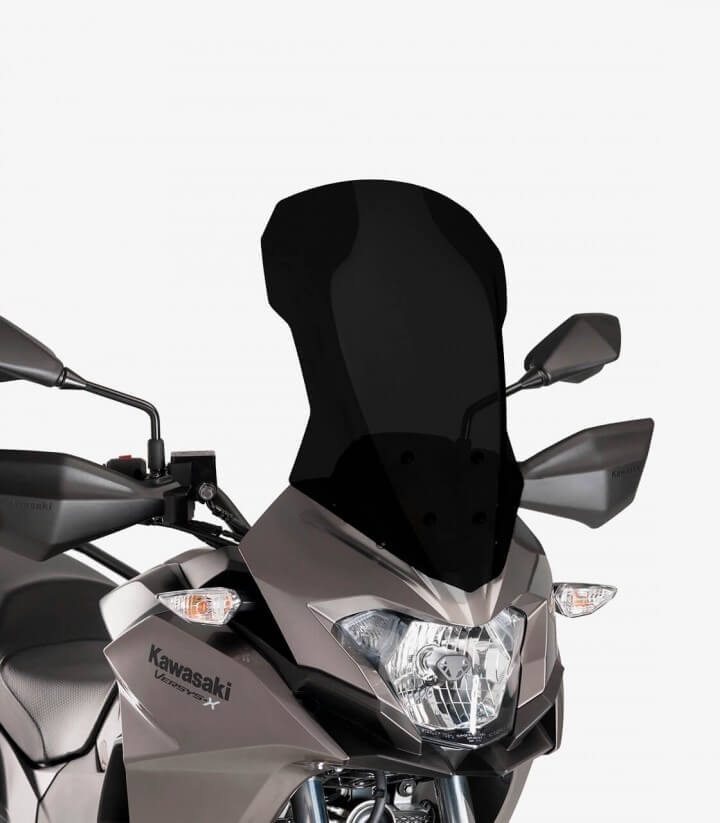 Windschild Puig Touring Kawasaki Versys-X 300 (17-20) Schwarz 9710N