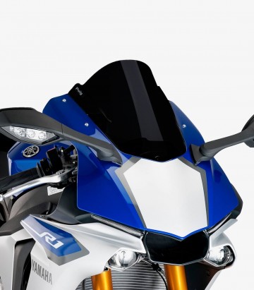 Windschild Puig Z-Racing Yamaha YZF-R1 (15-19), YZF-R1M (16-19) Schwarz 7648N