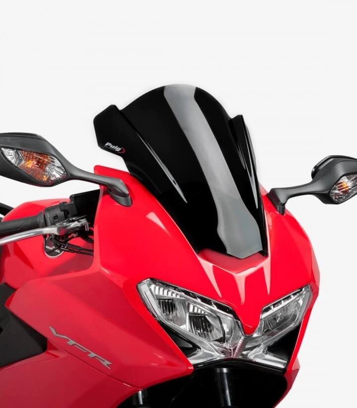 Windschild Puig Z-Racing Honda VFR800F (14-20) Schwarz 7598N