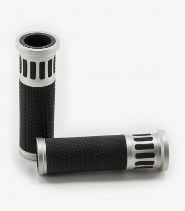 Silver Racing motorcycle grips by Puig