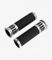 Silver Racing motorcycle grips by Puig