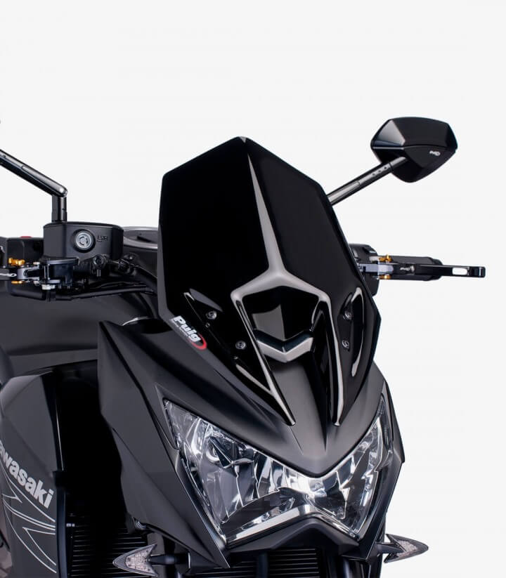 Windschild Puig New Generation Sport Kawasaki Z800 (13-16) Schwarz 6401N