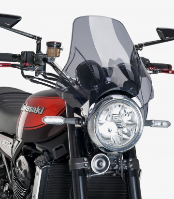 Puig Plus Windshield Smoked 21353H for Kawasaki Z900RS/RS SE (18-25)