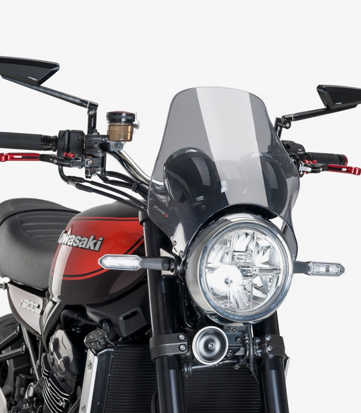Puig Naked Windshield Smoked 21347H for Kawasaki Z900RS/RS SE (18-25)