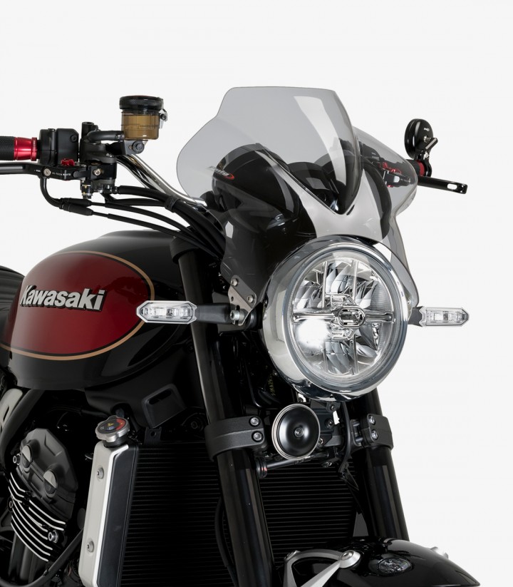 Puig Cockpit Windshield Smoked 21349H for Kawasaki Z900RS/RS SE (18-25)